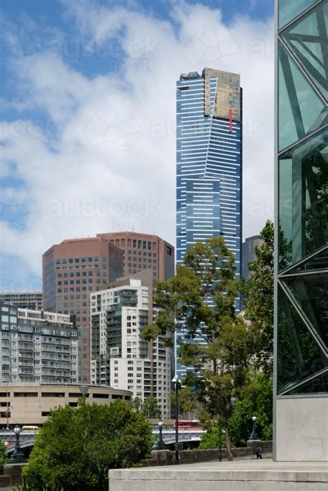 Image of Melbourne city skyline as viewed from Federation Square - Austockphoto