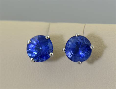 Ceylon Blue Sapphire Stud Earrings | Exquisite Jewelry for Every Occasion | FWCJ