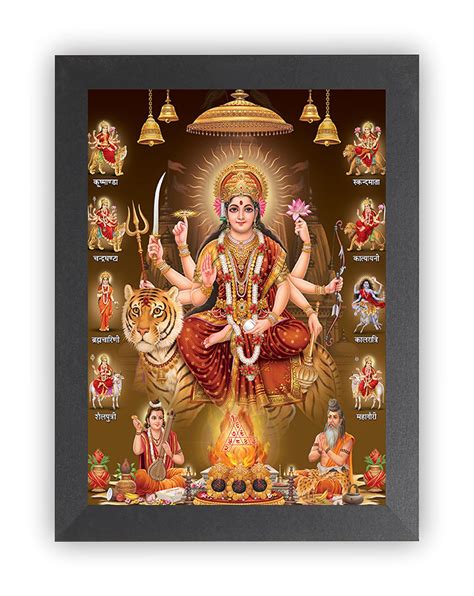 Buy Nuoshopping Durga MAA NAV ROOP Photo Frame | Durga MAA Photo Frame ...