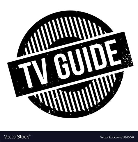 Tv guide rubber stamp Royalty Free Vector Image