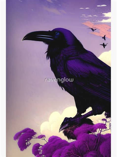 "Purple raven - Japanese art Style" Poster for Sale by ravenglow ...