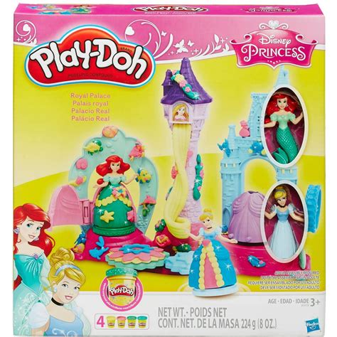 Play-Doh Disney Royal Palace Set with Cinderella, Ariel & 4 Cans of ...