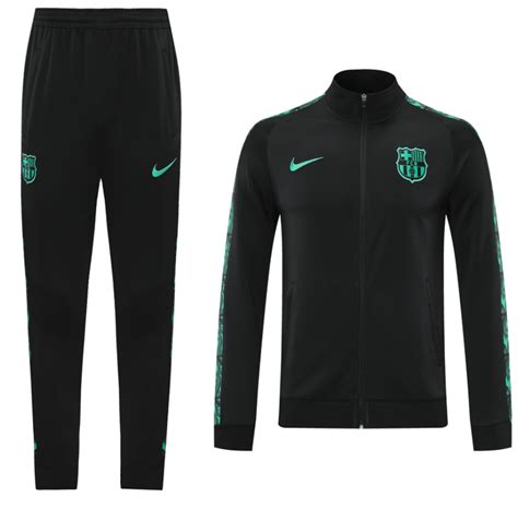 FC Barcelona 20/21 Tracksuit by Nike (Black/Mint) - SoccerArmor