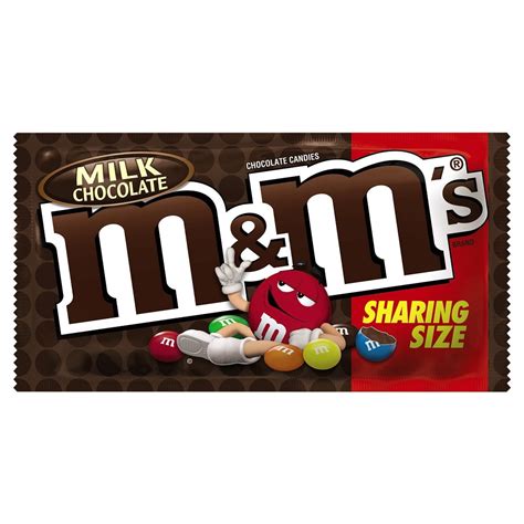 M&M's, Milk Chocolate Candy, Sharing Size, 3.14 Ounce - Walmart.com - Walmart.com