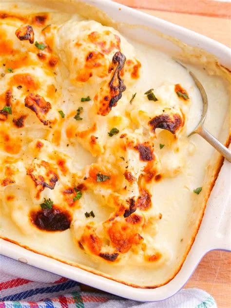 Easy Healthy Cauliflower Cheese Recipe {No Butter} - Tastefully Vikkie