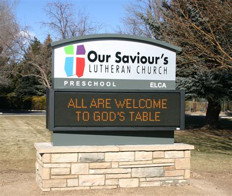 Our Saviour's Lutheran Church Sign | SH&A | Fort Collins Graphic Design ...