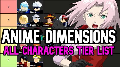 Anime Dimensions Simulator Tier List 2022 - Tier List | Bodbocwasuon