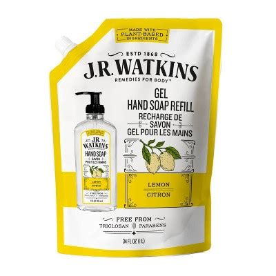 J.r. Watkins Lemon Gel Hand Soap Refill - 34 Fl Oz : Target