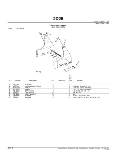 John Deere 350D, 355D Crawlers Bulldozer Loader Parts Catalog Manual ...