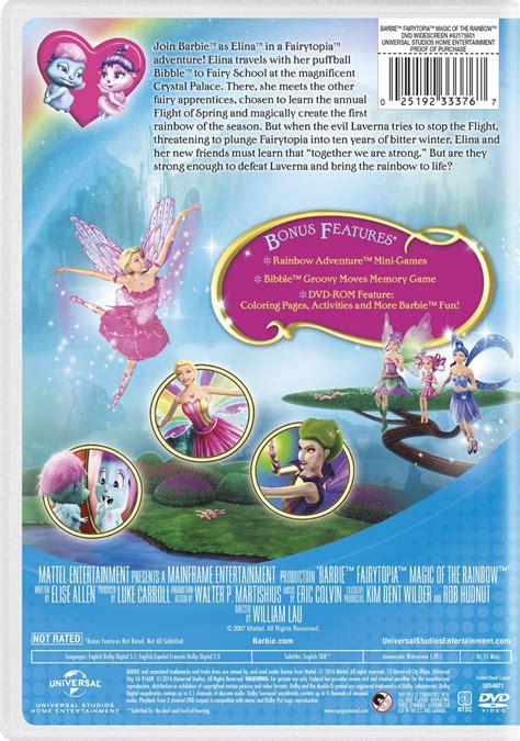 Barbie Fairytopia: Magic of The Rainbow 2016 DVD with New Artwork - Barbie Movies Photo ...