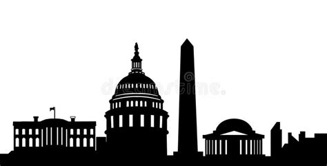 Washington Dc City Skyline Vector Isolated Stock Vector - Illustration ...