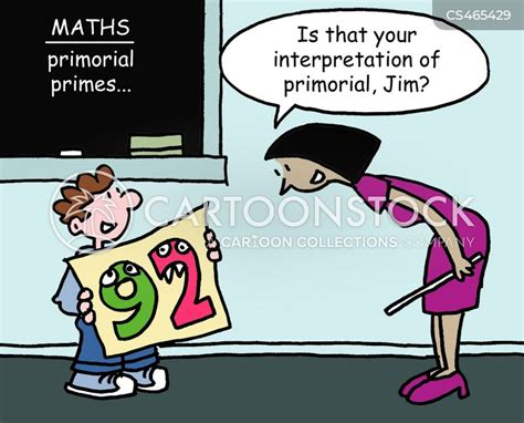 Prime Numbers Cover Page Cartoon