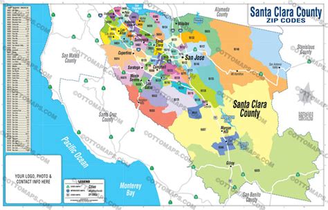 Santa Clara County Zip Code Map – Otto Maps