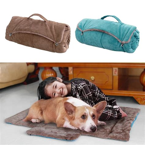 Soft Foldable Dog Mats For Medium Large Dogs Warm Sofa Pet Bed Cushion Fleece Sleeping Mattress ...