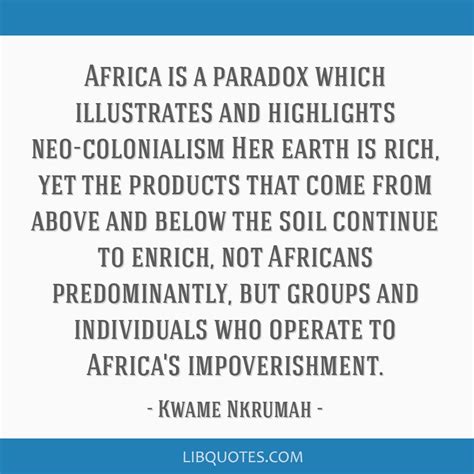 Africa is a paradox which illustrates and highlights...