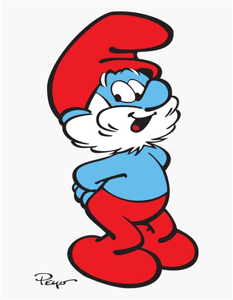 Papa Smurf Logo Vector Format Cdr Eps Svg Pdf Png - Papa Smurf Clipart ...