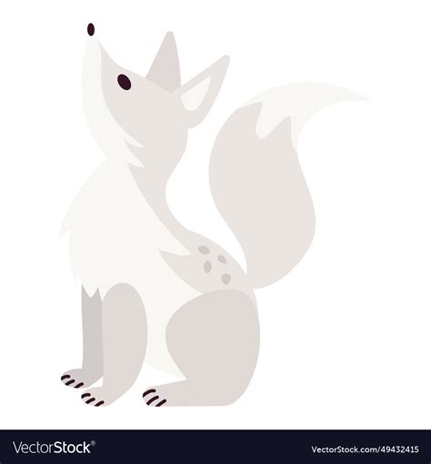 Arctic animal fox Royalty Free Vector Image - VectorStock