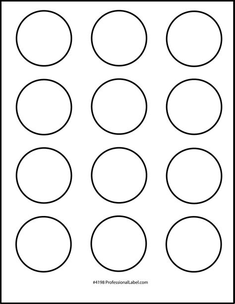 Round Labels 2 Inch Template - Printable Word Searches