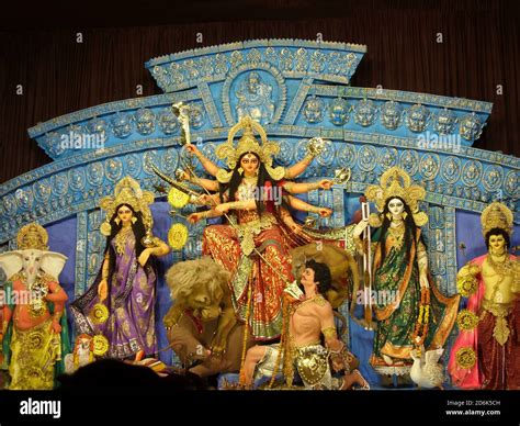 durga idol of kolkata durga puja festival Stock Photo - Alamy