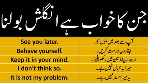 120 Most important English Sentences with Urdu and Hindi Translation ...