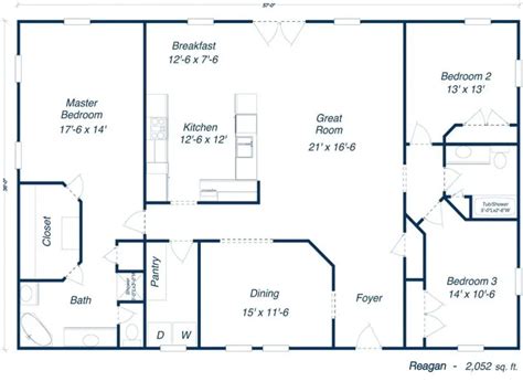 30x50 Barndominium Floor Plans With Pictures: Cost Per Sq Ft