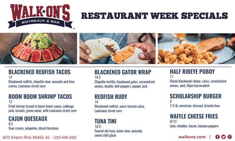 Walk-On’s | Mobile Bay Restaurant & Cocktail Week