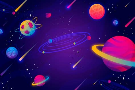 Free Vector | Cartoon galaxy with stars background