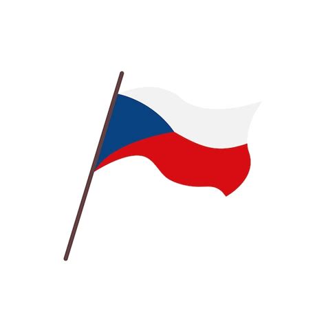 Premium Vector | Waving flag of czech republic isolated czech flag on white background vector ...