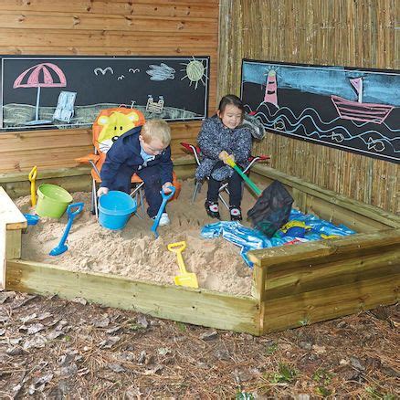 Jumbo Corner Sand Pit. A large sandpit where children have the space to explore, build big ...