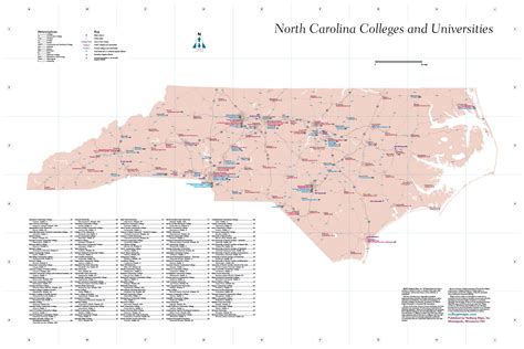 North Carolina Colleges and Universities – Hedberg Maps