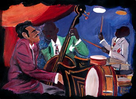 Jazz Band Painting by Harold Ellison