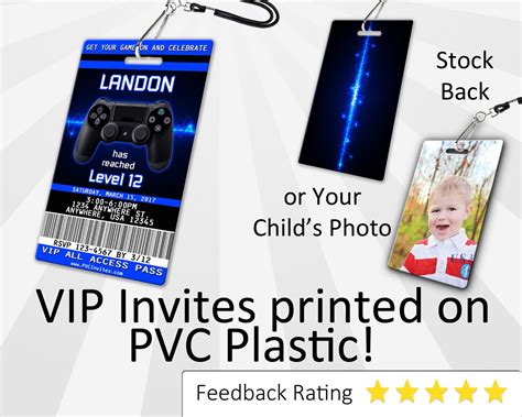 Playstation Invitation PLASTIC Playstation Playstation | Etsy in 2021 ...