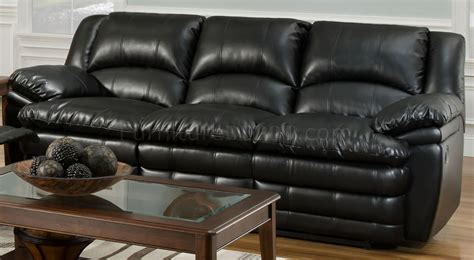 Black Bentley Bonded Leather Reclining Sofa & Loveseat Set