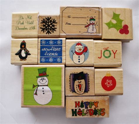 Christmas Rubber Stamps /set of Twelve | Etsy | Stamp set, Stamp, Christmas