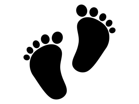 Baby Feet SVG Baby Footprints Silhouette Baby Feet Clipart - Etsy