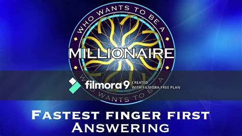 Who Wants to be a Millionaire? Classic Soundtrack: Fastest Finger First: Answering - YouTube