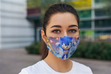 Sonic the hedgehog face mask