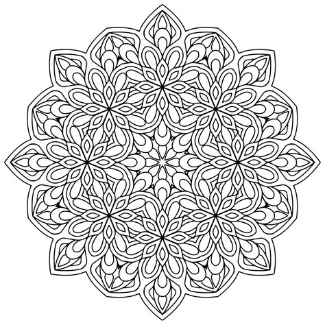 Mandala normal difficulty | Mandala coloring pages, Mandala coloring, Mandala coloring books