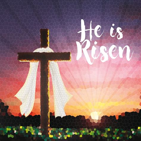 He Is Risen - Easter Illustration Jesus Christ Is Risen Stock Vector ...