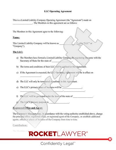 Free Wisconsin LLC Operating Agreement Template - Rocket Lawyer