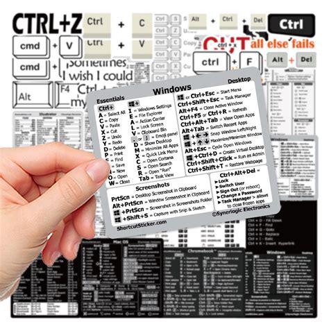 Windows PC Transparent Reference Keyboard Shortcut Sticker / Adhesive Word/Excel Adobe Photoshop ...