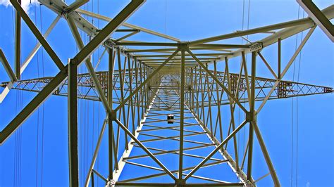 Free Images : architecture, sky, technology, perspective, building, power line, mast, blue ...