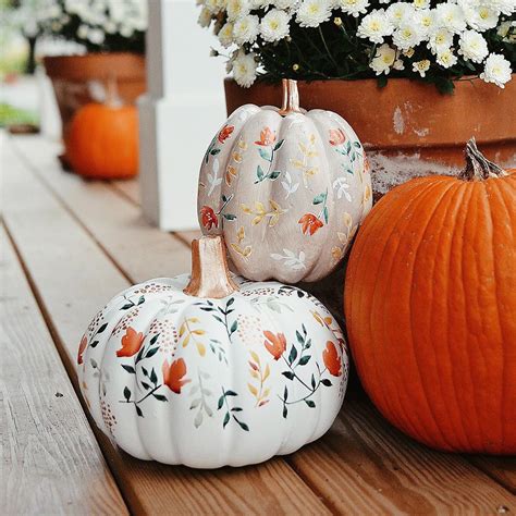 Pumpkin painting ideas - No carving pumpkin decor