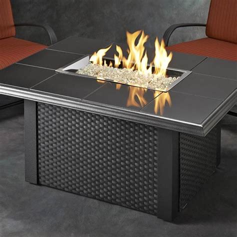 Napa Valley Fire Pit Table - Black - Wicker