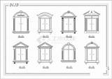 欧式建�构件元件cad素材图纸 室内节点图块 土木在线 sketch template