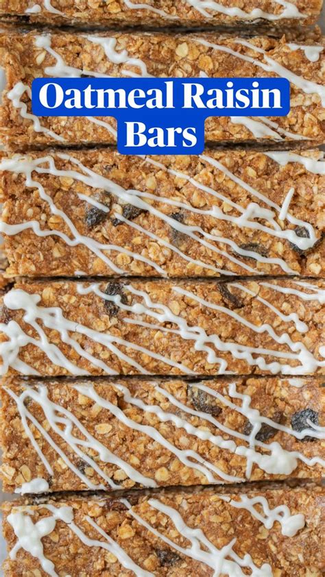 Easy Oatmeal Raisin Bars Recipe