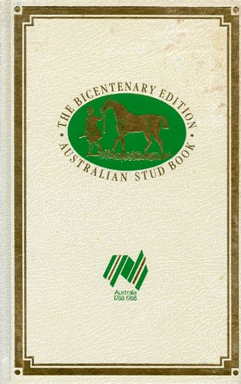 Books 'Australian Stud Book - Bicentennial Edition' almost… - Sporting Memorabilia ...