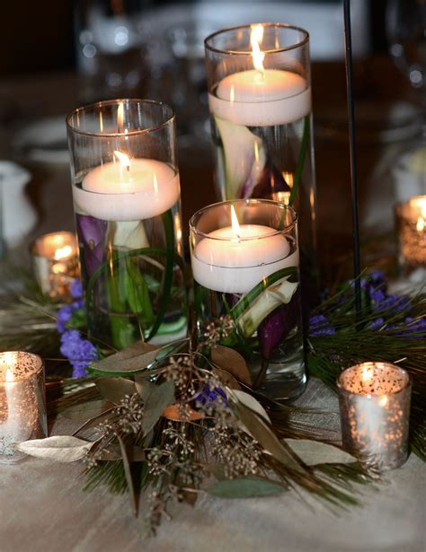 Romantic Floating Candle Centerpieces | Wedding table decorations ...