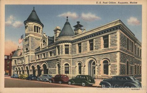 U. S. Post Office Augusta, ME Postcard