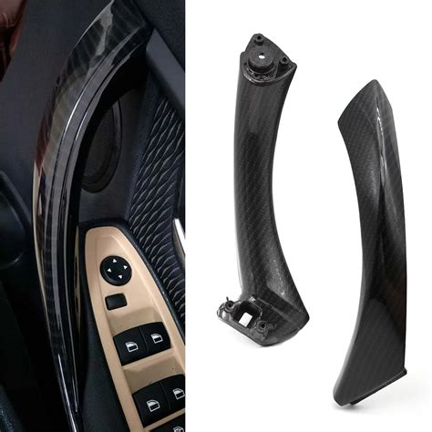 Car Carbon Fiber Style Interior Door Handles / Inner Door Panel Handle ...